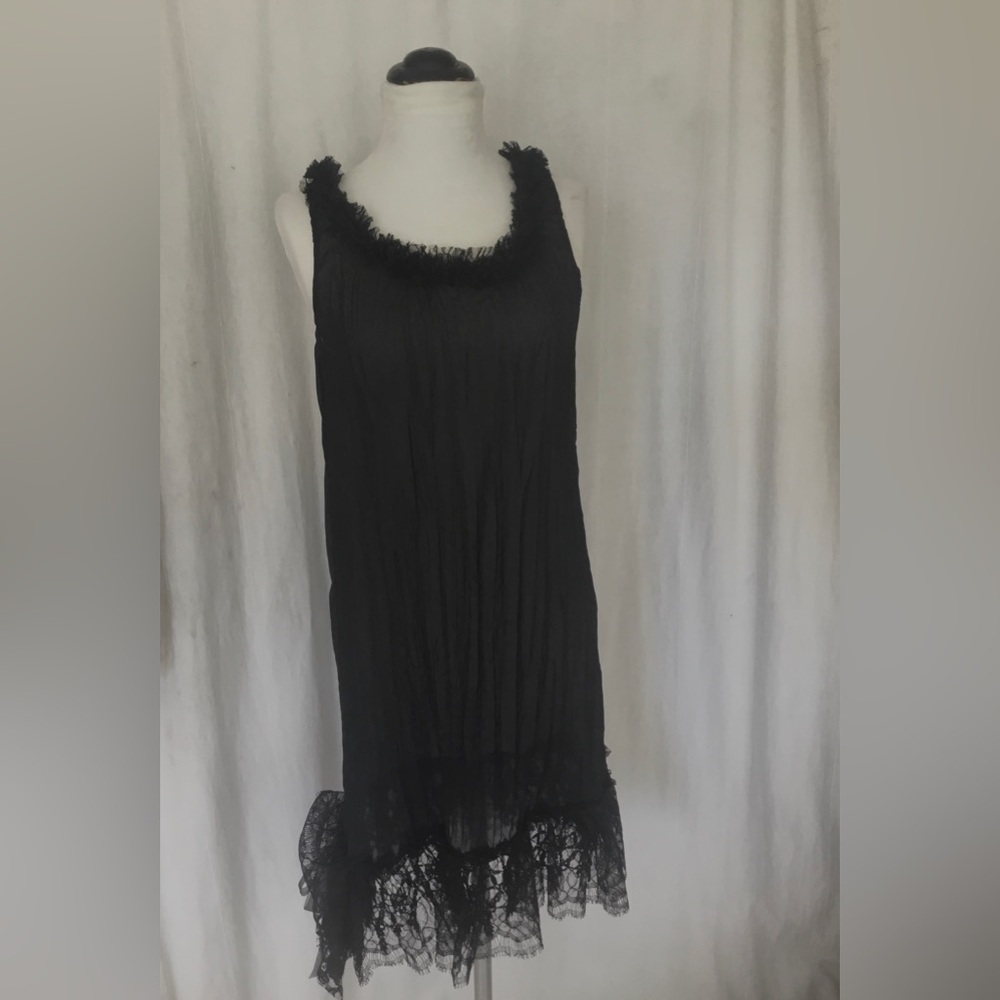 K2Y Noir Crinkle Slip Dress - Elena Collection